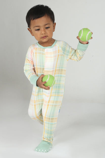 Sunday Brunch Plaid Convertible Footie