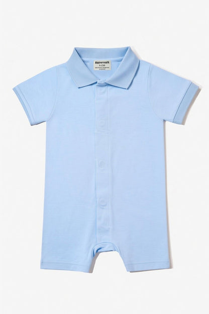 Solid Powder Blue Romper