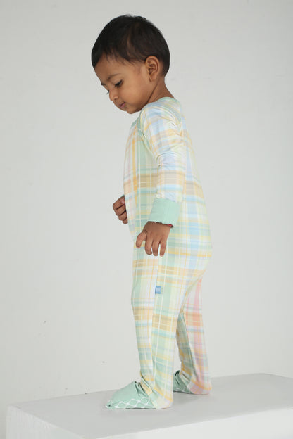 Sunday Brunch Plaid Convertible Footie