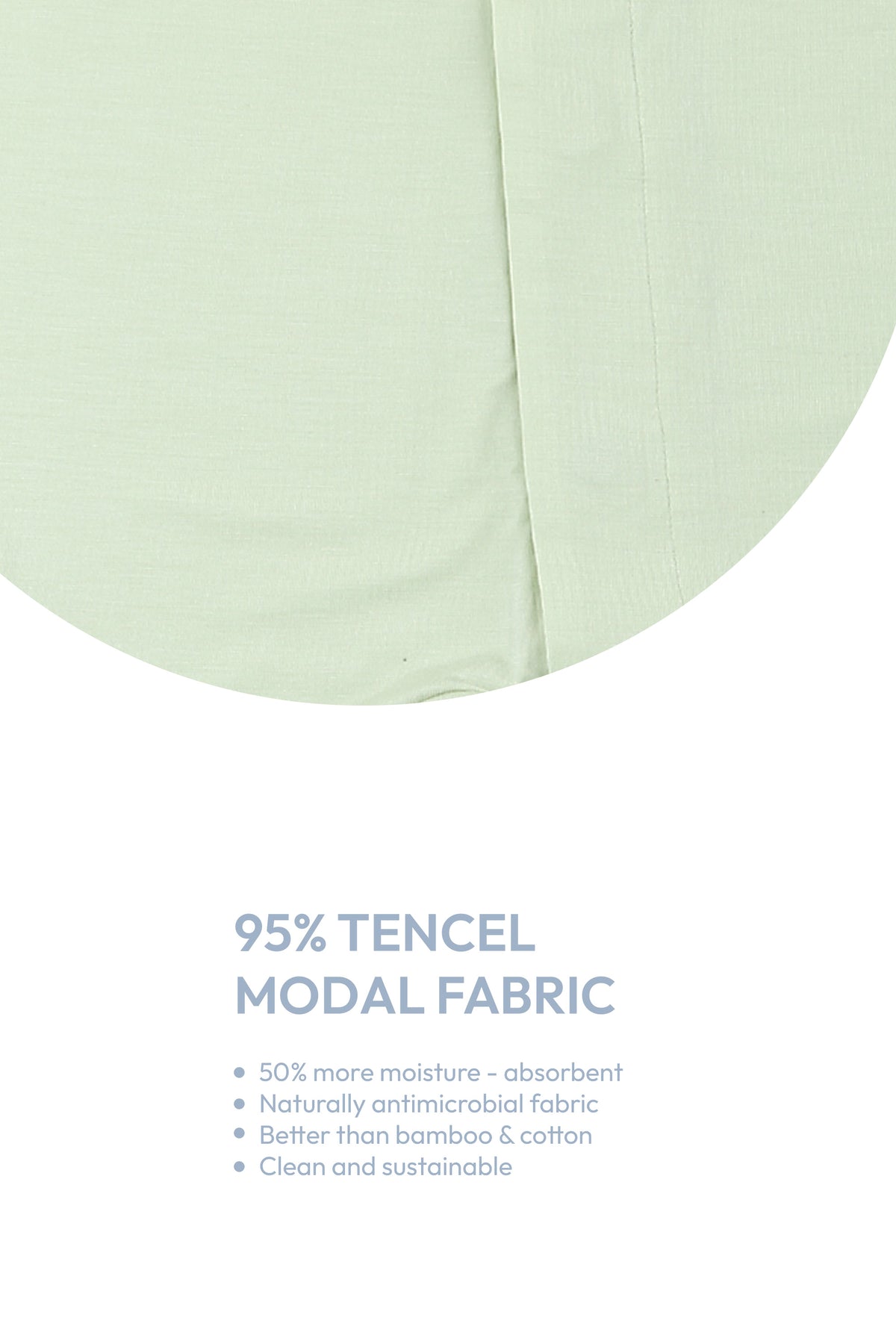 Solid Powder Green Convertible Footie