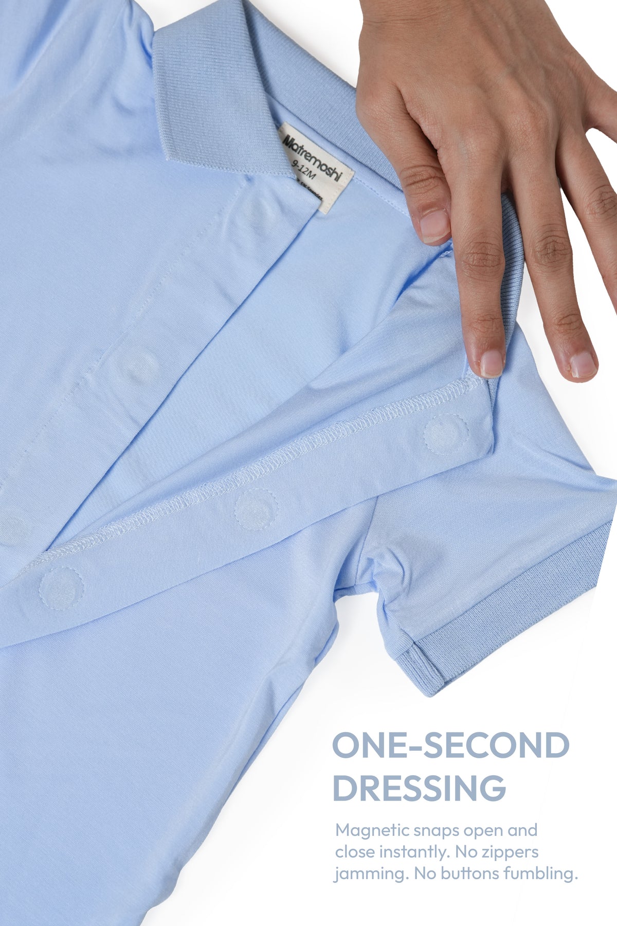 Solid Powder Blue Romper