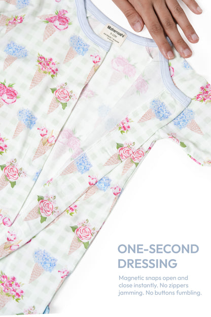 Sweet Pea Hydrangea Convertible Footie
