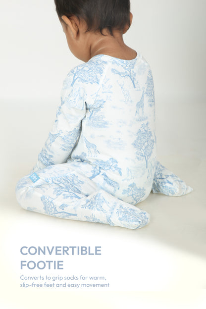 Maison Bleu Toile Convertible Footie