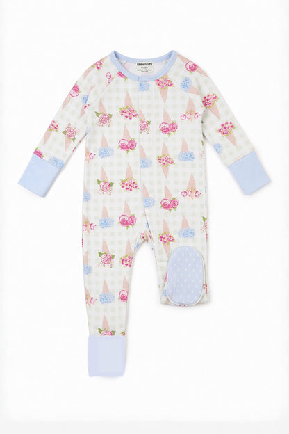 Sweet Pea Hydrangea Convertible Footie