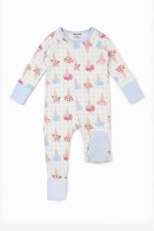 Sweet Pea Hydrangea Convertible Footie
